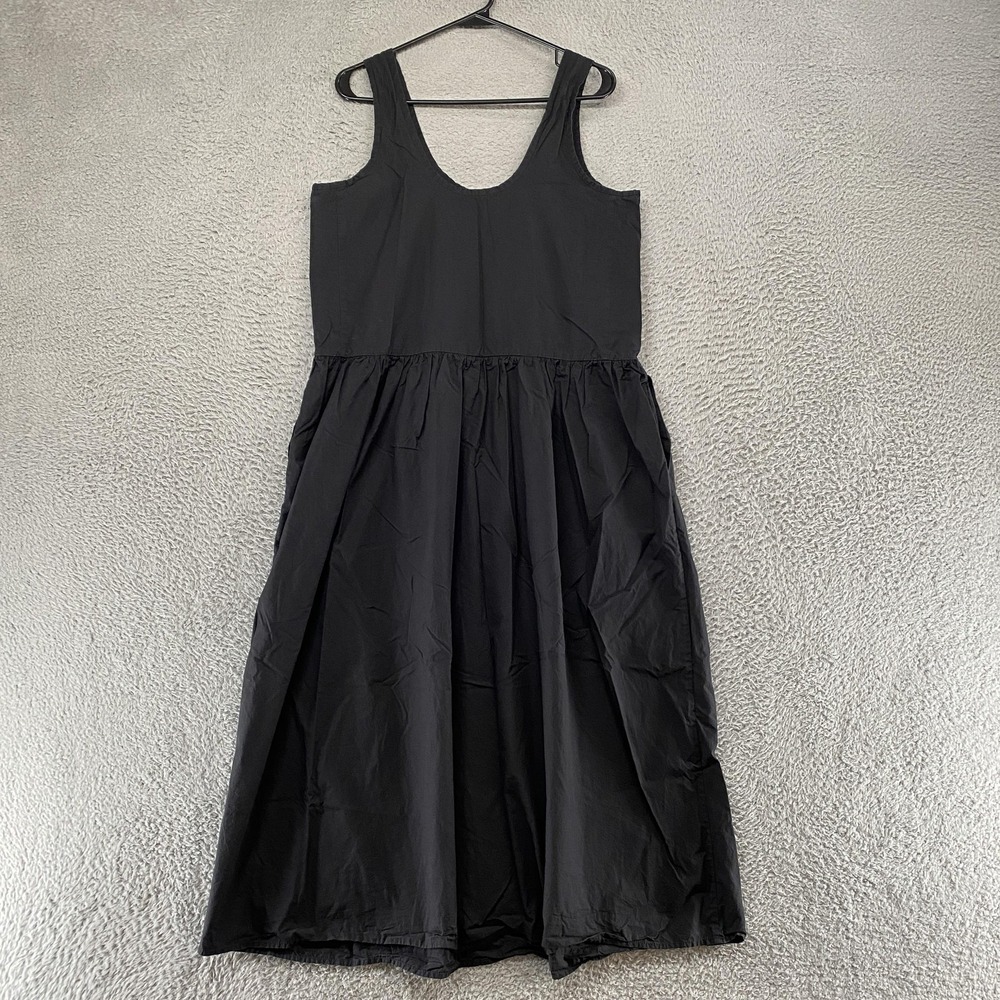 Everlane Tank Maxi Dress Womens M Black 100% Cotton Scoop Neck Minimalist - Picture 1 of 12